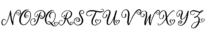 Heart Melody Font UPPERCASE