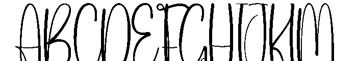 Heart Outline Font UPPERCASE