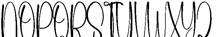 Heart Outline Font UPPERCASE