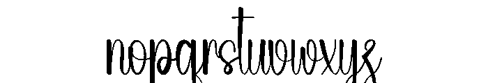 Heart Outline Font LOWERCASE