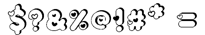 Heart Puff Font OTHER CHARS