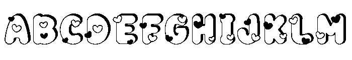 Heart Puff Font UPPERCASE