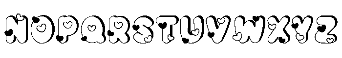 Heart Puff Font UPPERCASE