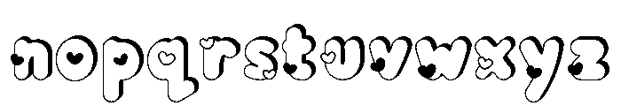 Heart Puff Font LOWERCASE
