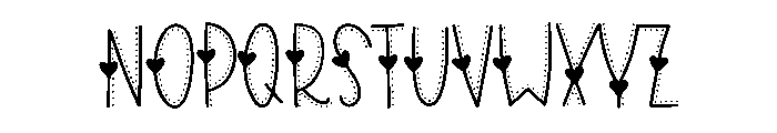 Heart Stitch Font UPPERCASE