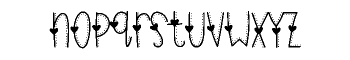 Heart Stitch Font LOWERCASE