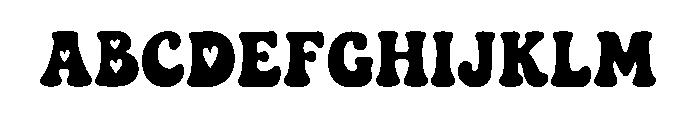 Heart Vibe Font UPPERCASE