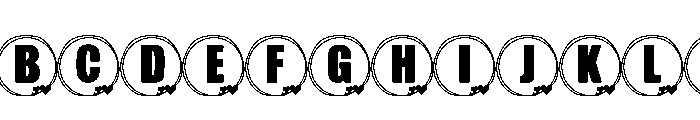 Heart circle Font UPPERCASE