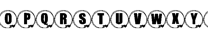 Heart circle Font UPPERCASE