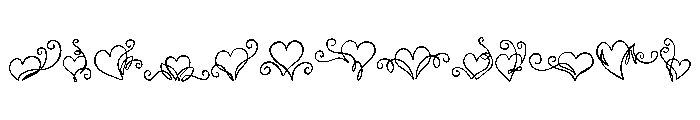 Heart flora ornament Font UPPERCASE