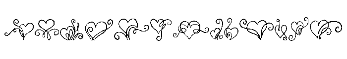 Heart flora ornament FONT