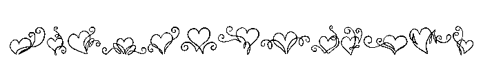 Heart flora ornament Font LOWERCASE