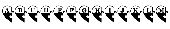Heart puzzle Font UPPERCASE