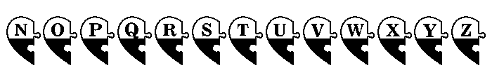 Heart puzzle Font UPPERCASE