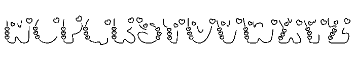 HeartDots Font LOWERCASE