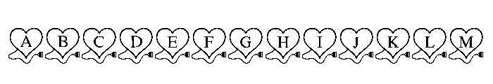 HeartLink Monogram Font UPPERCASE