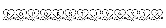 HeartLink Monogram Font UPPERCASE