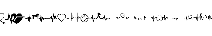 Heartbeat Icon Font UPPERCASE