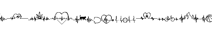 Heartbeat Icon Font UPPERCASE