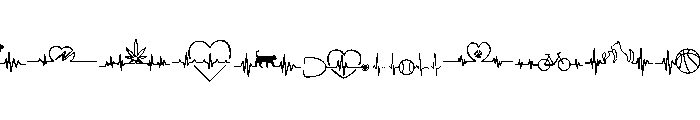 Heartbeat Icon Font LOWERCASE