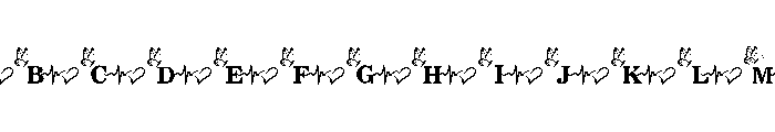 Heartbeat Love Font UPPERCASE