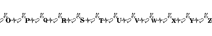 Heartbeat Love Font UPPERCASE