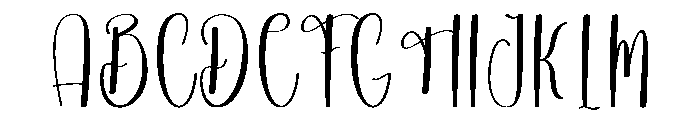 Hearting Mommy Font UPPERCASE