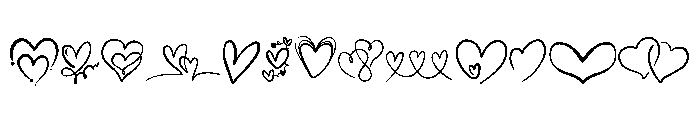 Hearts Bundlen Font UPPERCASE
