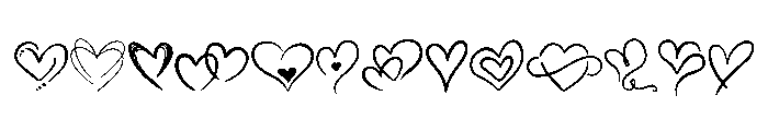 Hearts Bundlen Font UPPERCASE
