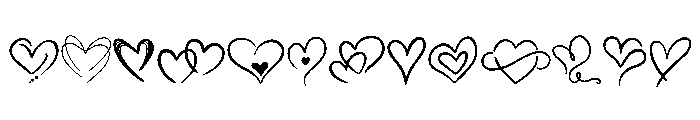 Hearts Bundlen Font LOWERCASE