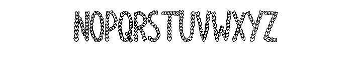 Hearts Love By Squeeb C Regular Font UPPERCASE
