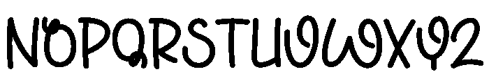 Hearts Sweety Font LOWERCASE