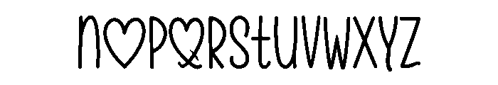 Heartwish Font UPPERCASE