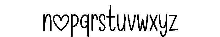 Heartwish Font LOWERCASE