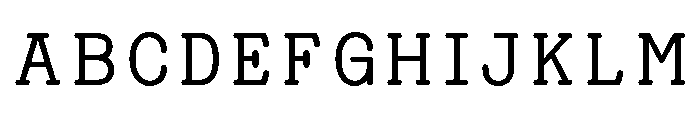 Heaven Mono Regular Font UPPERCASE