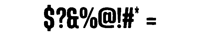 Heavy Brutalist Font OTHER CHARS