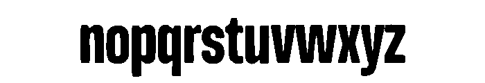 Heavy Brutalist Font LOWERCASE