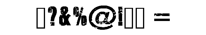 Heavy Distress Regular Font OTHER CHARS