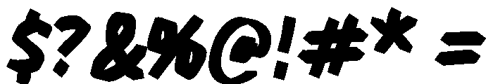 Heavy Warning Regular Font OTHER CHARS