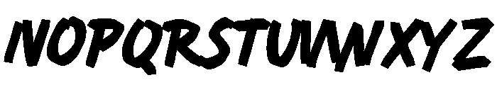 Heavy Warning Regular Font UPPERCASE