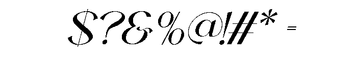 Heksilo Italic Font OTHER CHARS