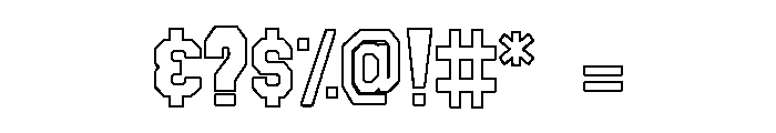 Hell Forge Outline Font OTHER CHARS