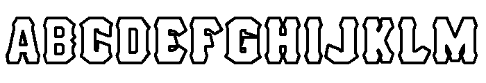 Hell Forge Outline Font UPPERCASE