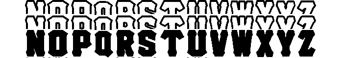 Hell Forge Stacked Font UPPERCASE