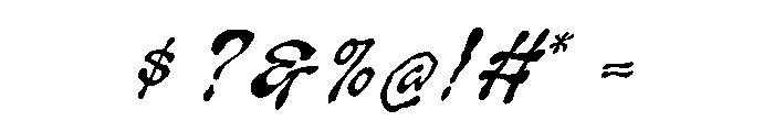 Hella Punk Slanted Font OTHER CHARS