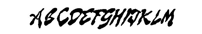 Hella Punk Slanted Font UPPERCASE
