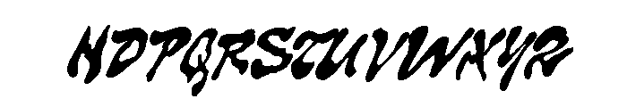 Hella Punk Slanted Font UPPERCASE