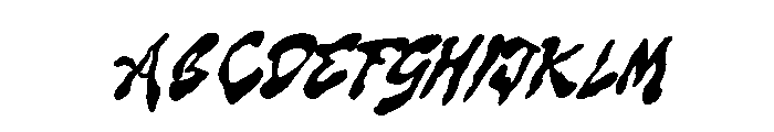 HellaPunk-Slanted Font UPPERCASE