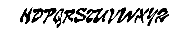 HellaPunk-Slanted Font UPPERCASE