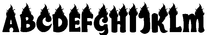 Hellfire Blaze Font UPPERCASE